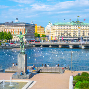 Stockholm - Napénekes szobor